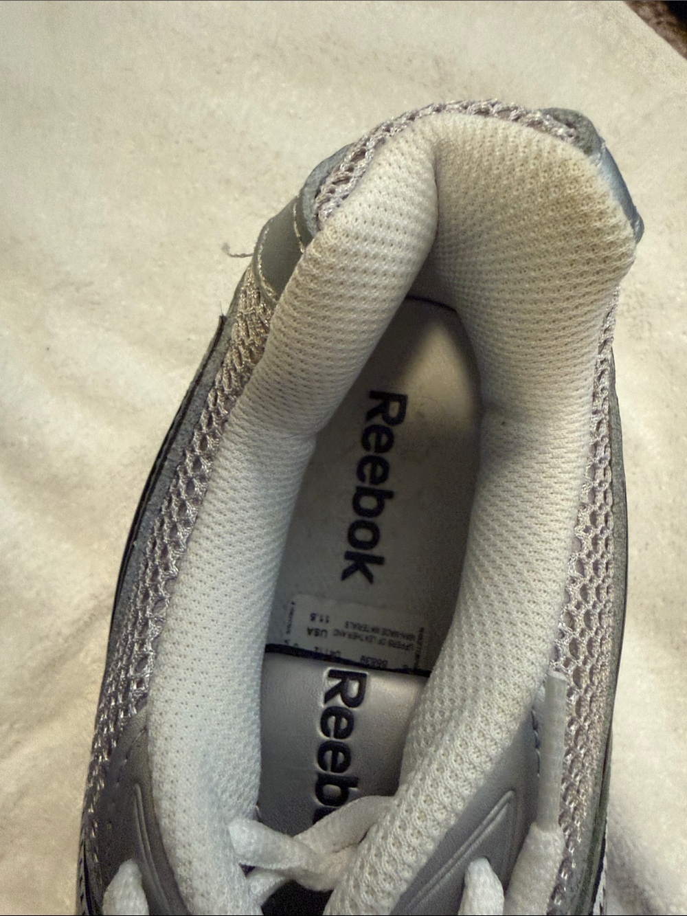 Reebok Silver and Black Men's Athletic Running Sneakers - Picture 5 of 6